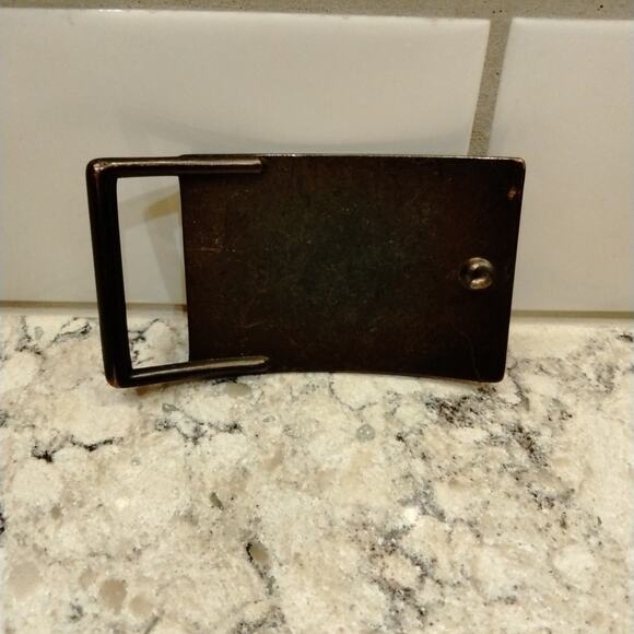 Vintage Levi Strauss & Co. Silver Brass Belt Buckle - Picture 2 of 2